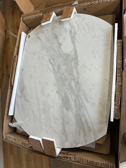 DFS Lille White Ceramic Marble Effect  Extending Dining Table RRP £999 R64