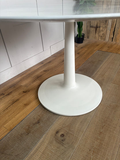 Nick Scali Round Marble Dining Table With Metal Pedestal Base Rrp £1299 R45