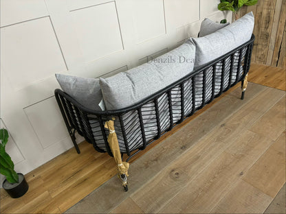 John Lewis Chevron Garden Outdoor 2 Seater Sofa Grey