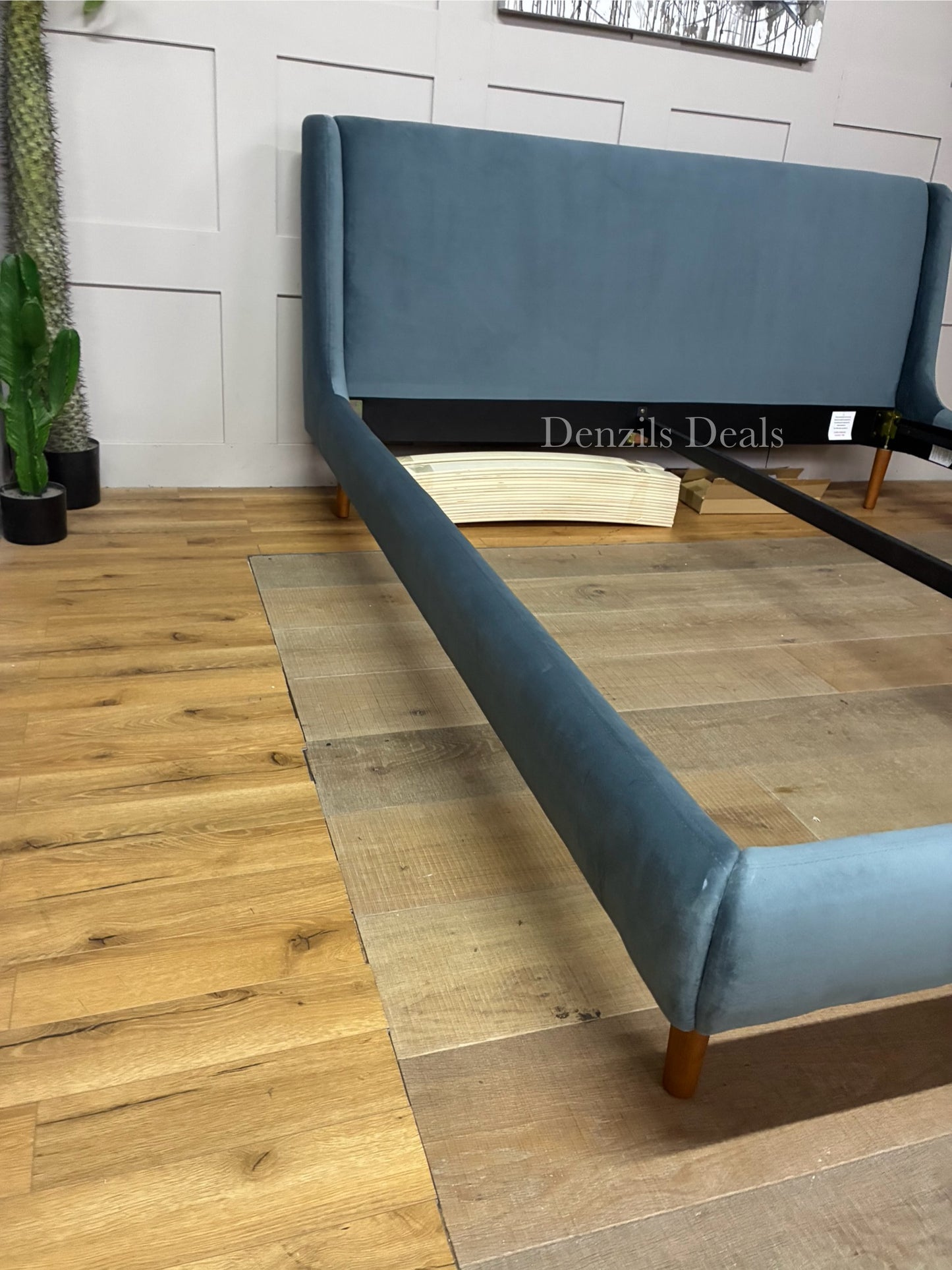 John Lewis Mid-Century Sweep Upholstered Bed Frame, Super King Size