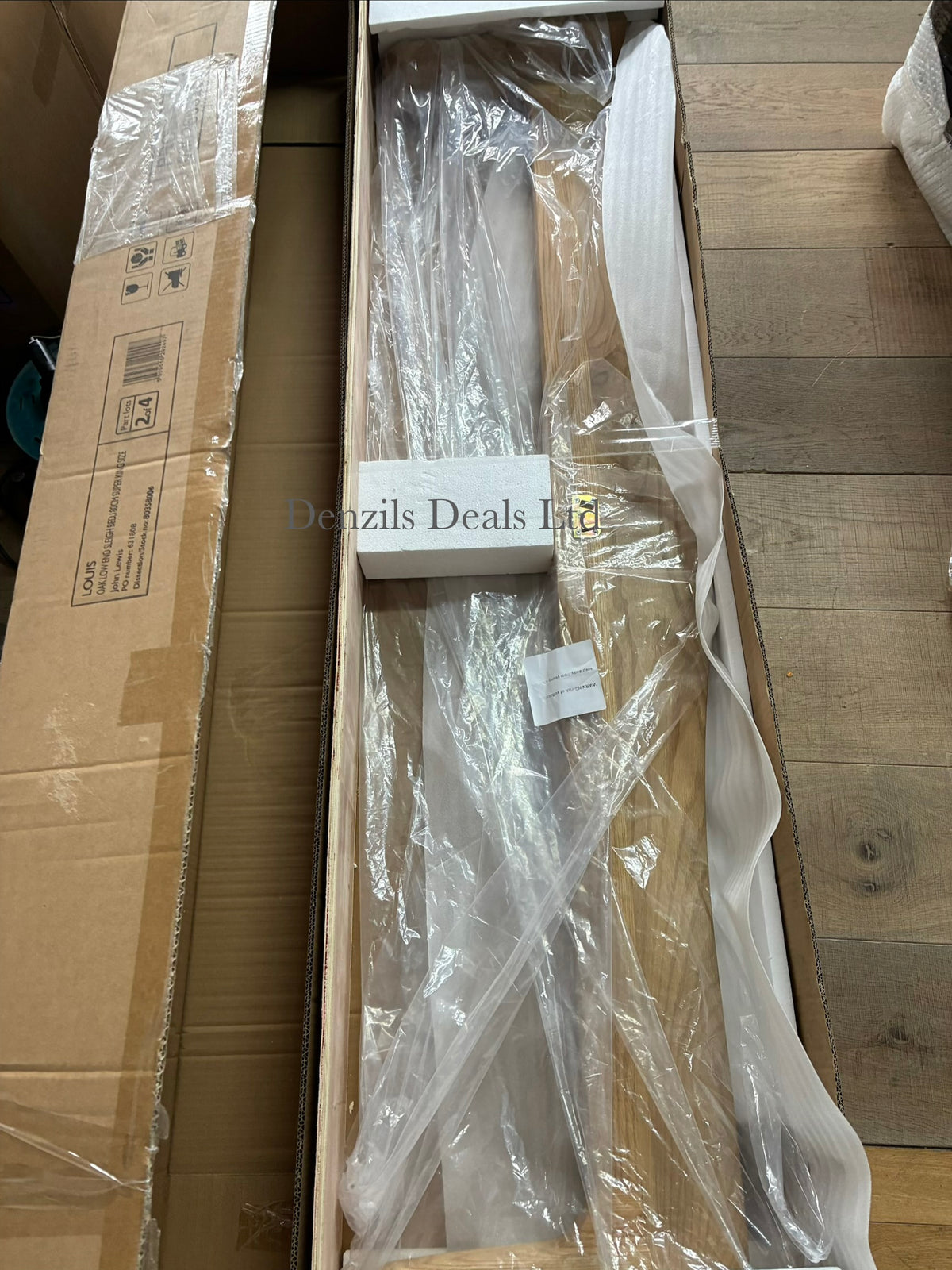 John Lewis Louis Low End Sleigh Bed Frame, Super King Size, Oak RRP £1499
