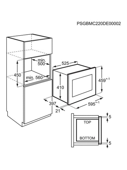 AEG OB6SM261UB 6000 Series Built-In Combination Microwave Oven