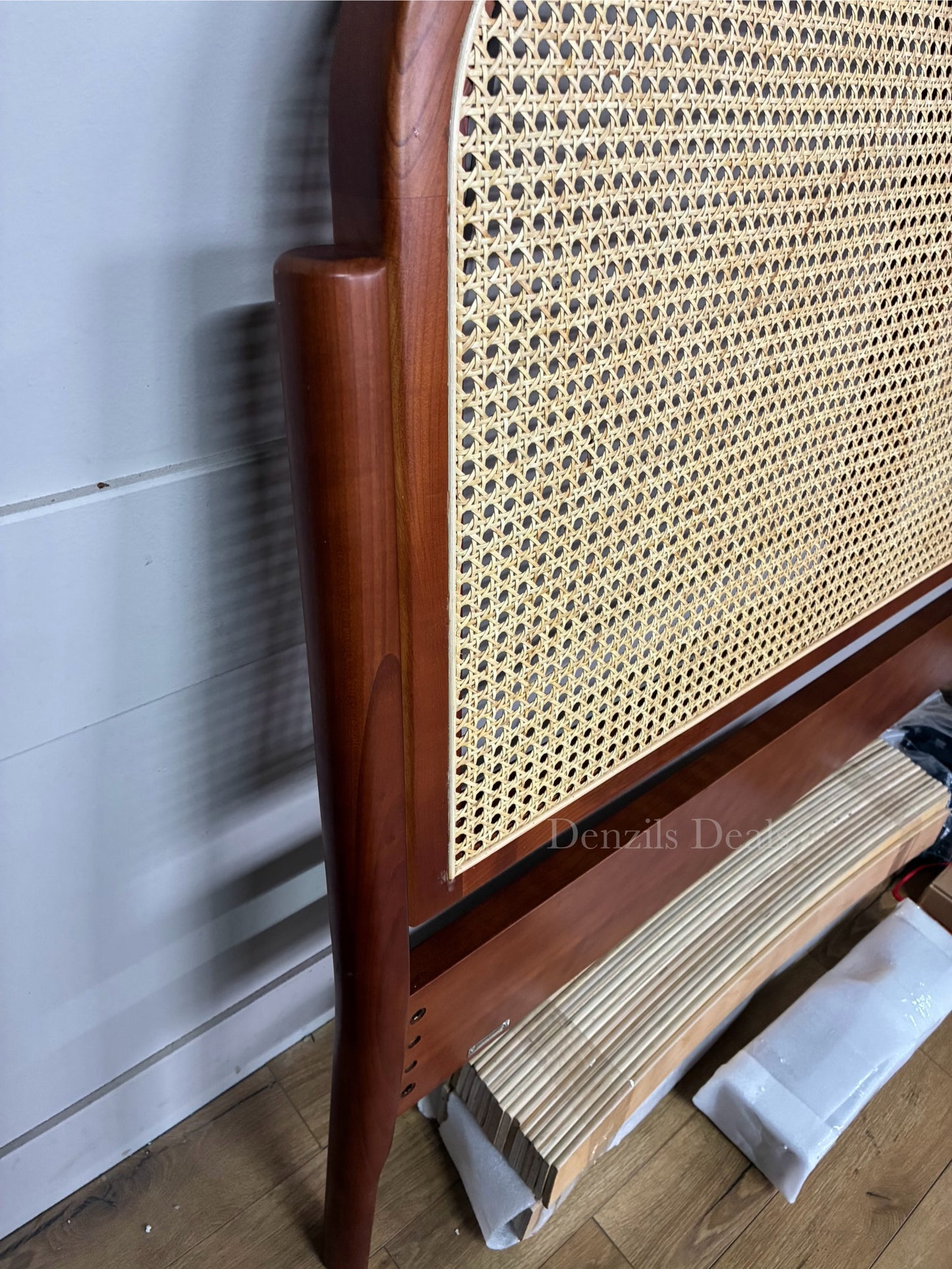 John Lewis Rattan Kingsize Bed Cherry  R50