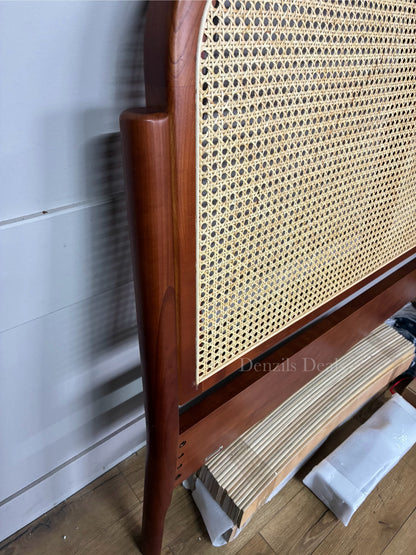 John Lewis Rattan Kingsize Bed Cherry  R50