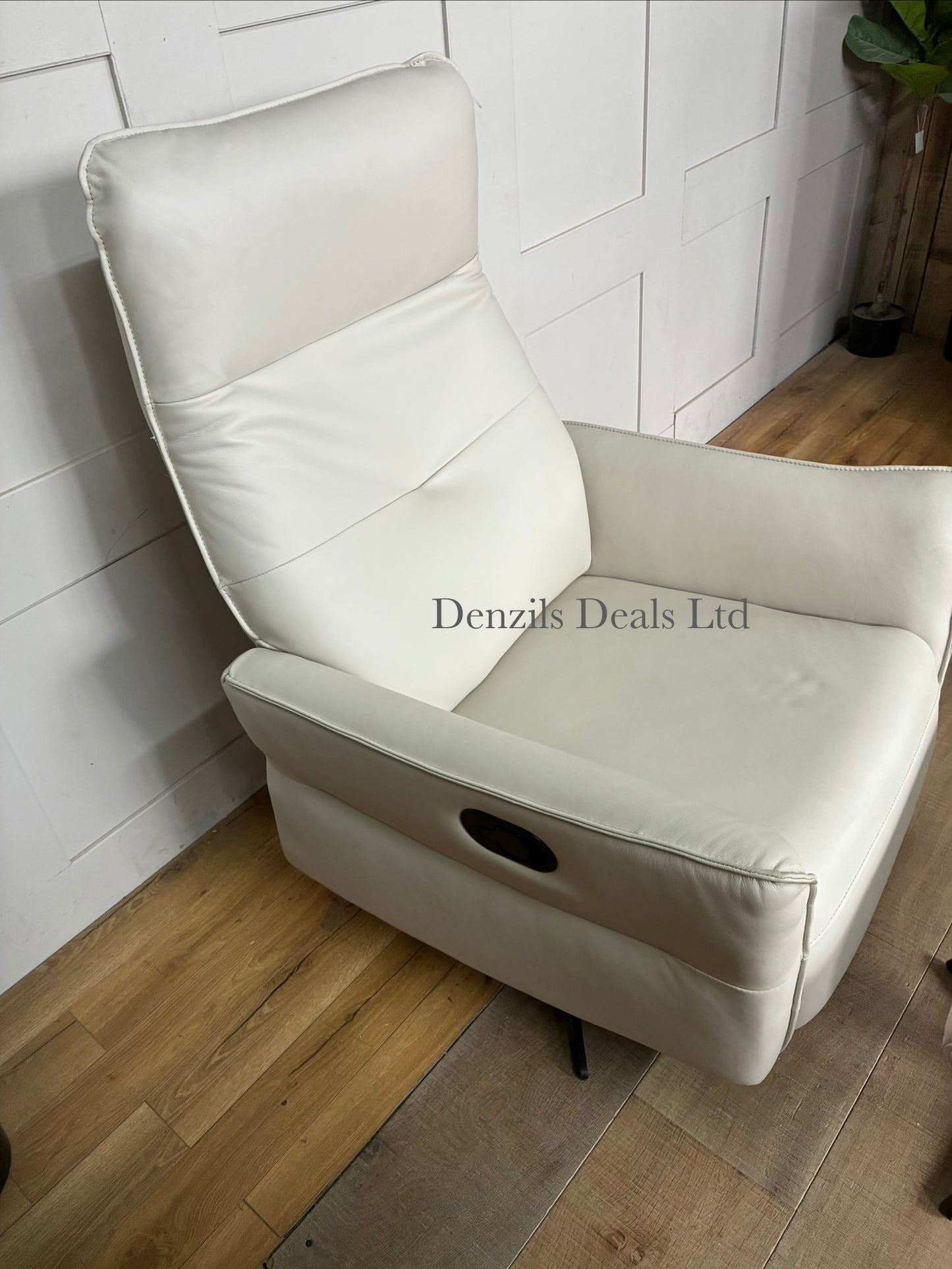 John Lewis Relaxed Recliner Armchair & Footstool, Leather Rrp £949