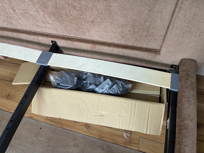John Lewis Blocky Upholstered Bed Frame, Double, Nutmeg