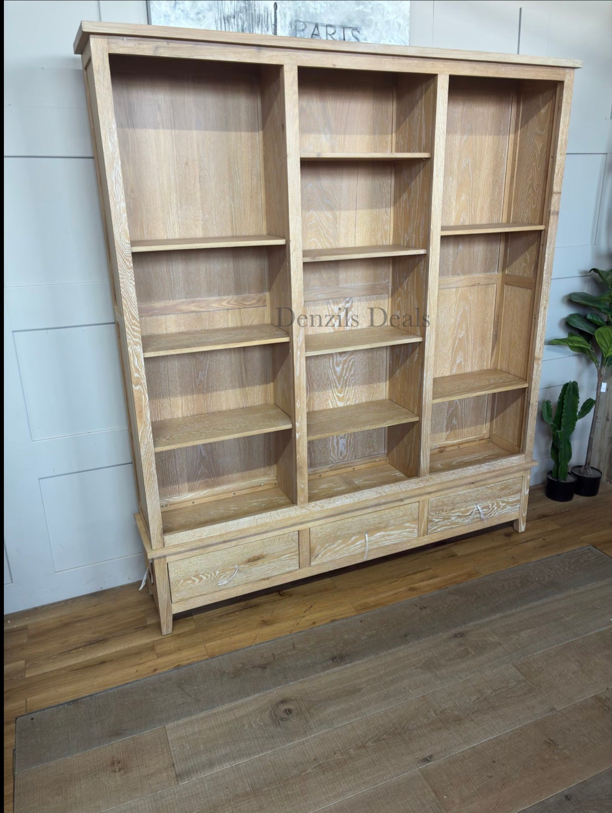 INGLESHAM WHITEWASH OAK Grand Bookcase Rrp £1450