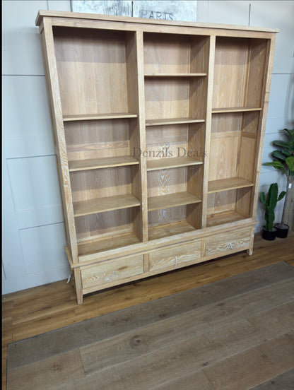 INGLESHAM WHITEWASH OAK Grand Bookcase Rrp £1450