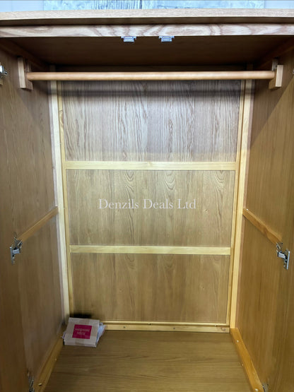 John Lewis Spindle Double Wardrobe with 2 Drawers, Oak Rrp £899 R57
