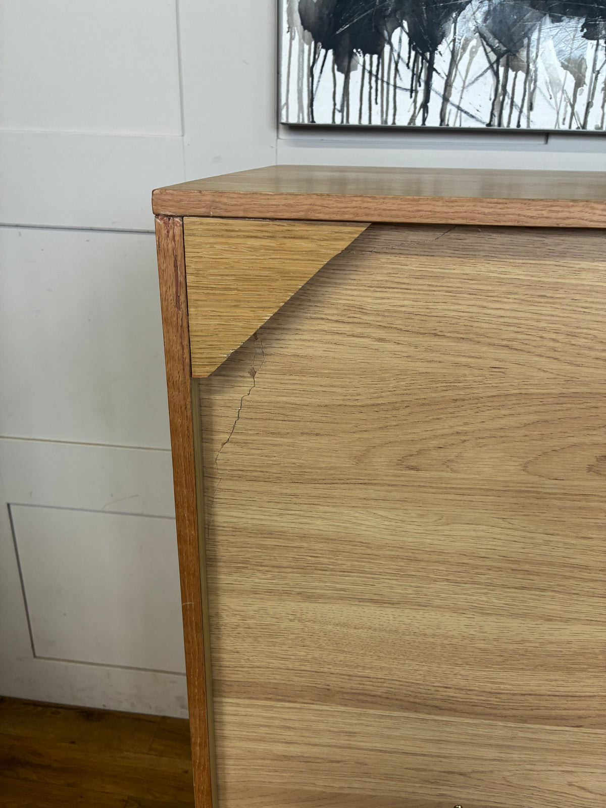 John Lewis Bow 5 Drawer Low Wardrobe, Natural Rrp £699 R43