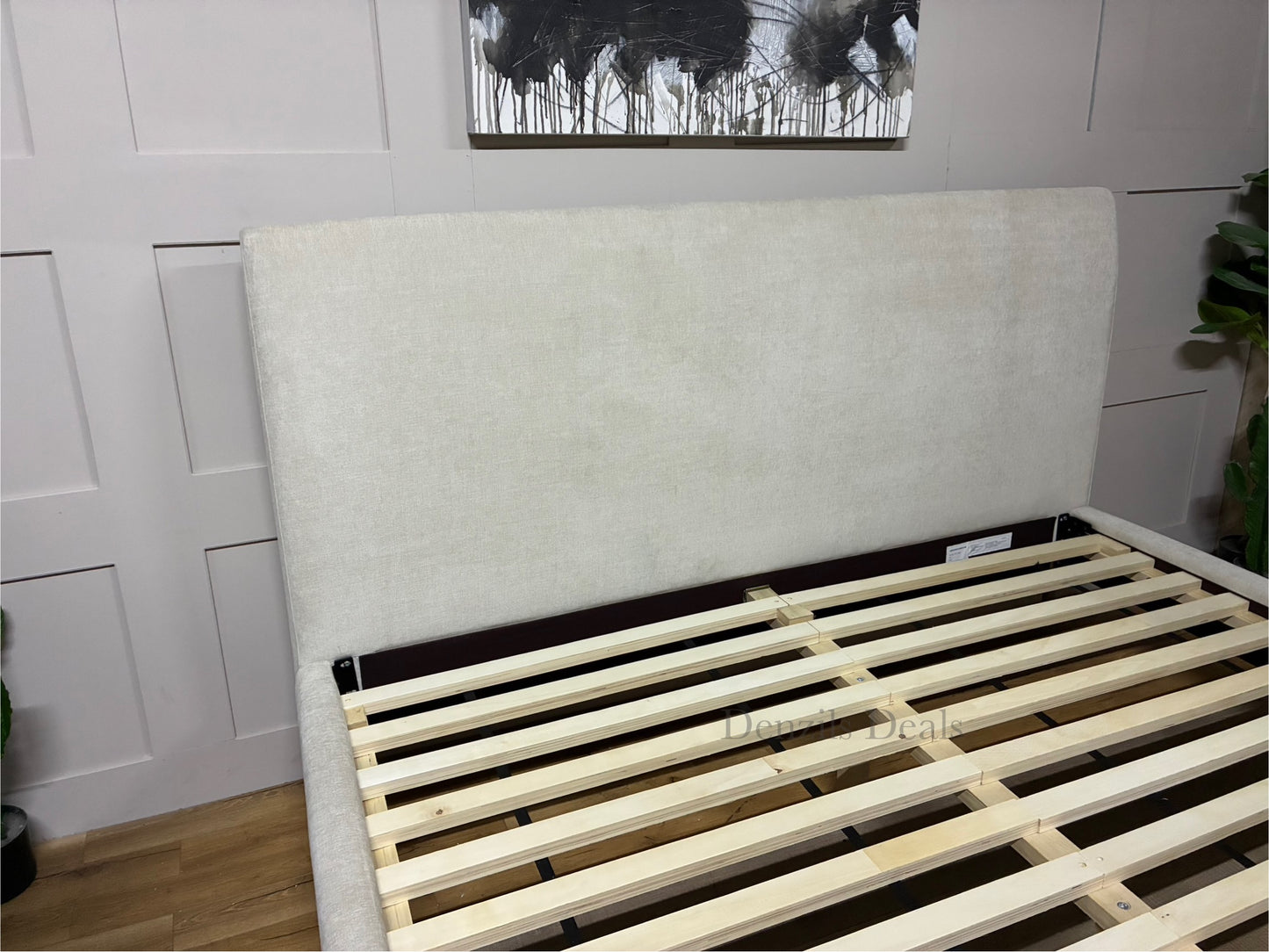 West Elm Andes Super King Size Bed - Metal Legs