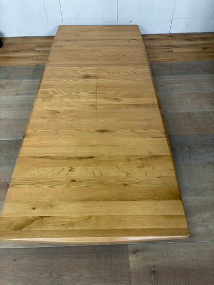 6-8 Seater OAKLEE Extendable Dining Table Natural Oak, Oak Furnitureland