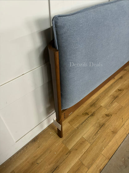 John Lewis Pillow Bed Frame, King Size, Blue Denim Rrp £639 R36