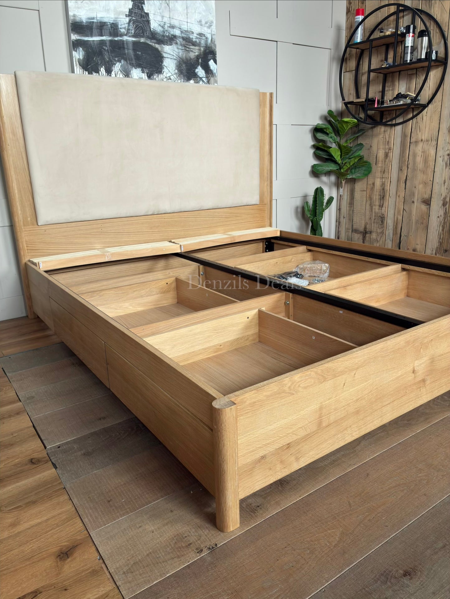 John Lewis Rest 4 Drawer Bed Frame, Super King, Natural Wood R:55 RRP £1699 R56