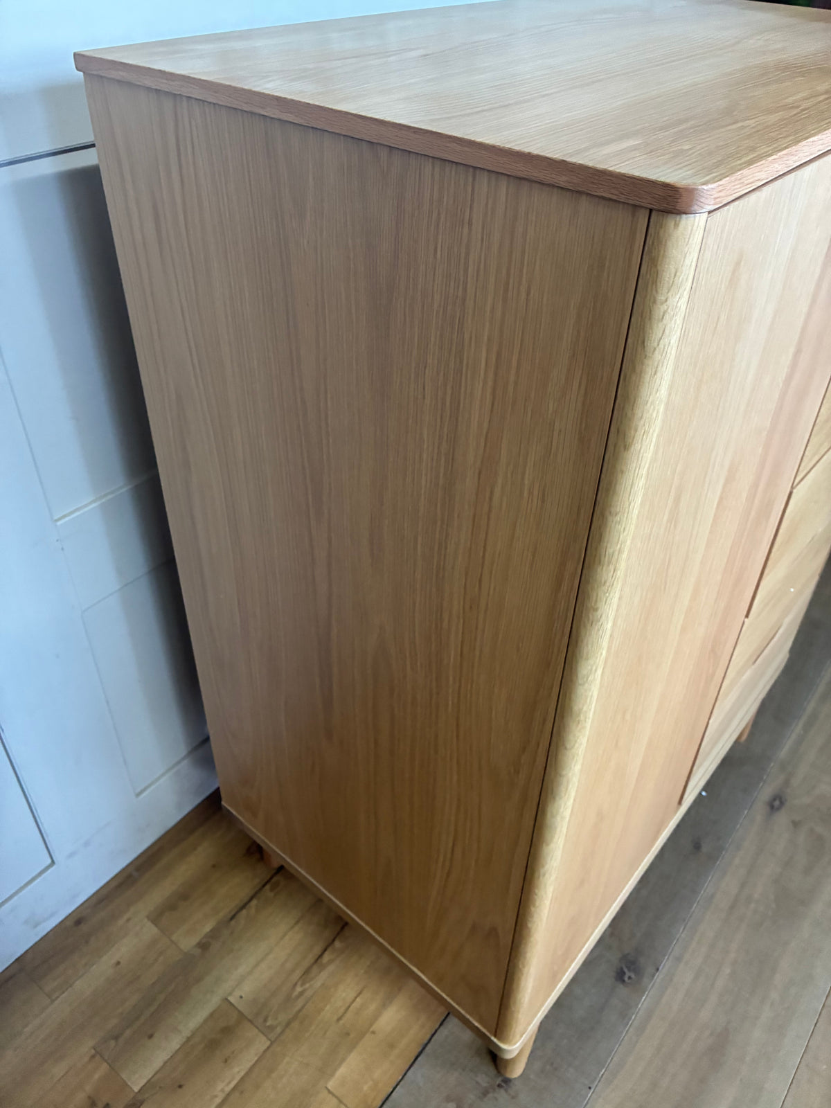 John Lewis Bow 5 Drawer Low Wardrobe, Natural Rrp £699 R43