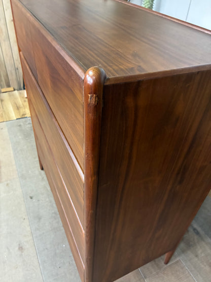 John Lewis Scandi 5 Drawer Wood Chest, Walnut Finish RRrp £649
