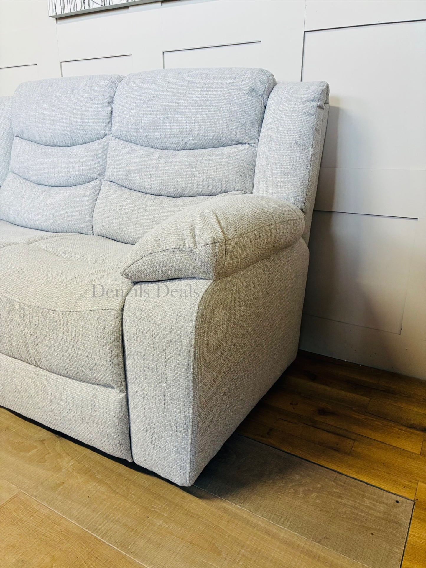 OAK FURNITURELAND Marlow 2 Seater Sofa Keswick Dove Fabric R50