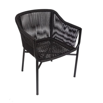 BOGART ROPE CARVER BLACK PAIR OF CHAIRS, set of 2