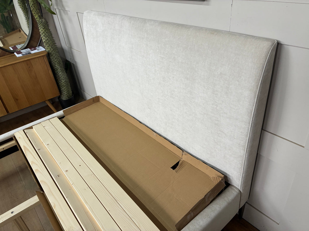 West Elm Andes King Size Bed - Metal Legs  Rrp £1299