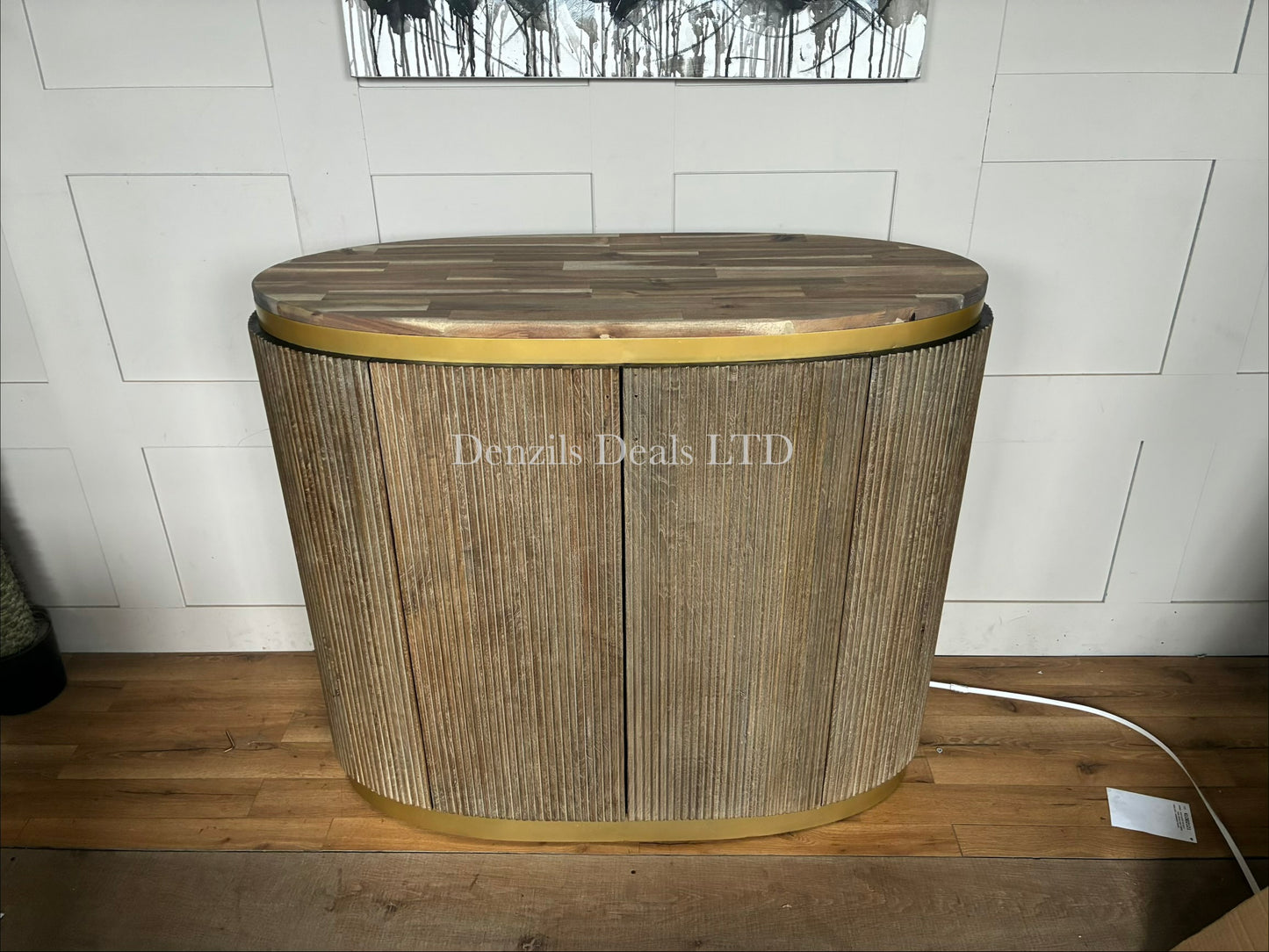 Astley Oval Home Bar Cabinet Rrp £1499 F2