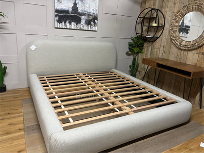 West Elm Laurent Upholstered Bed Frame, Super King Size, Natural Rrp £1699