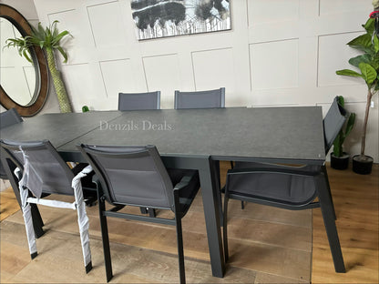 John Lewis Tampa Garden extending Dining Table With 6 dining Chairs