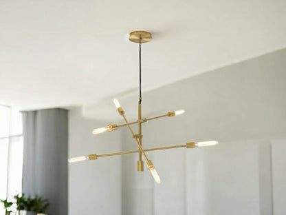 West Elm Mobile Chandelier (104cm - Antique Brass) mid century style Rrp£449 R20