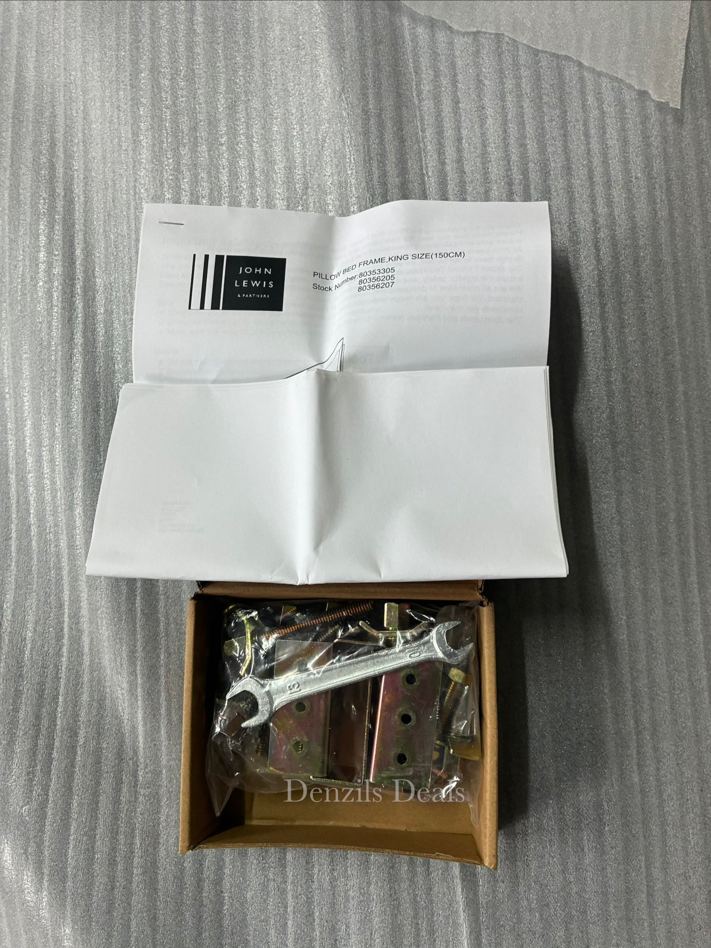 John Lewis Pillow Bed Frame, King Size, Blue Denim Rrp £639 R36