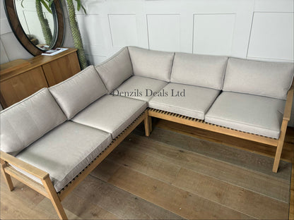 John Lewis Mona 4-seater Corner Garden Sofa, FSC-Certified (acacia Wood), Natural RRP £1199