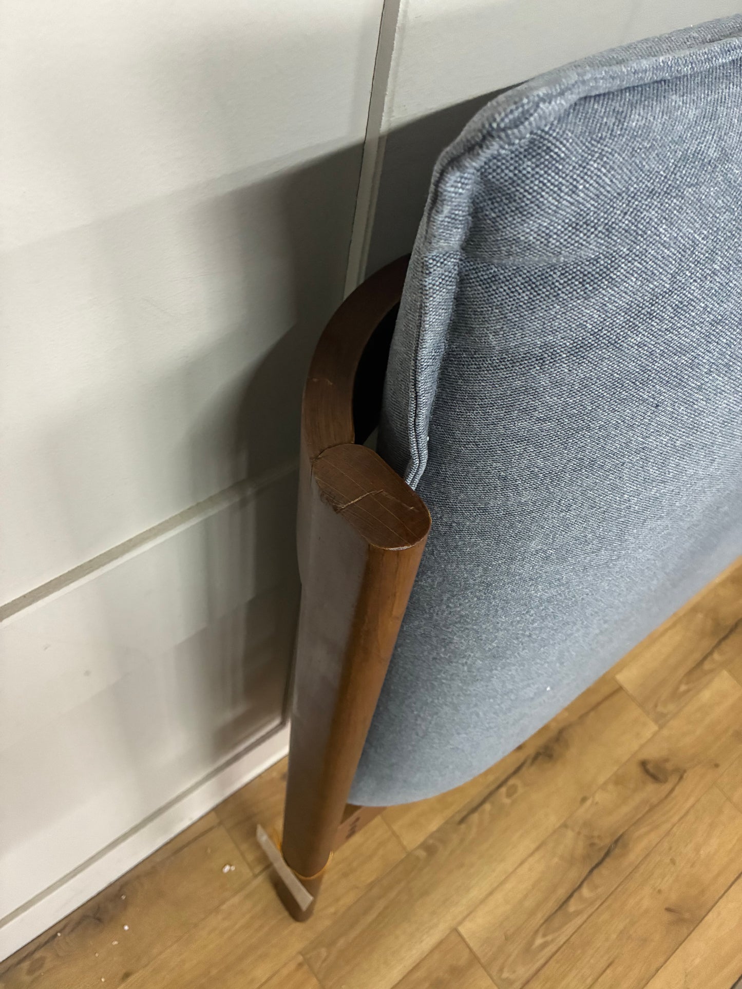 John Lewis Pillow Bed Frame, King Size, Blue Denim Rrp £639 R36