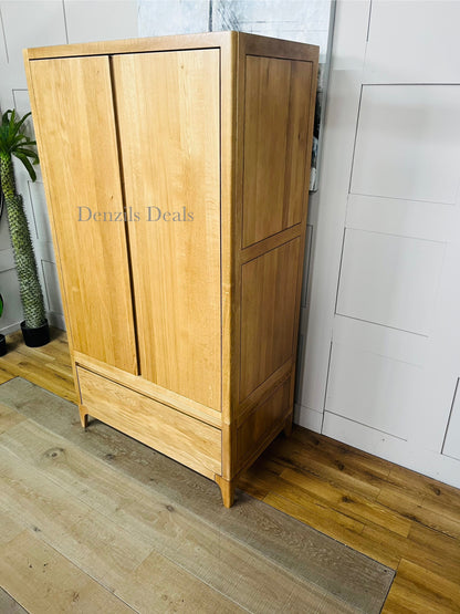 Oak Furnitureland DURHAM Natural Oak Double Wardrobe