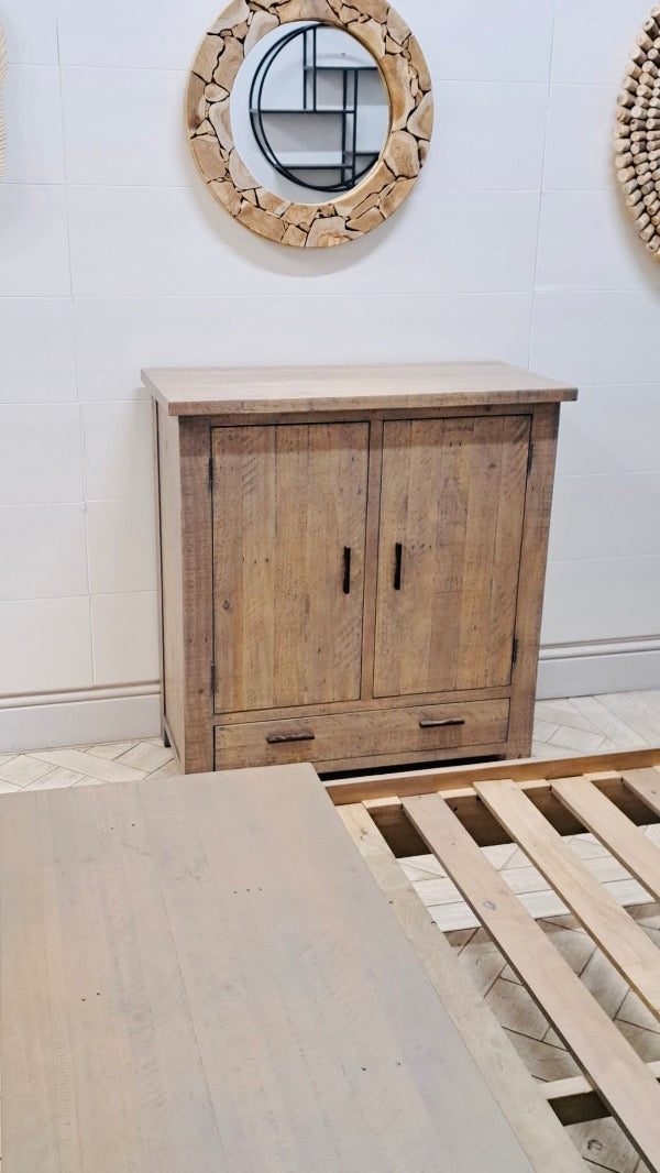 Scandinavian style rustic pine Linen cupboard