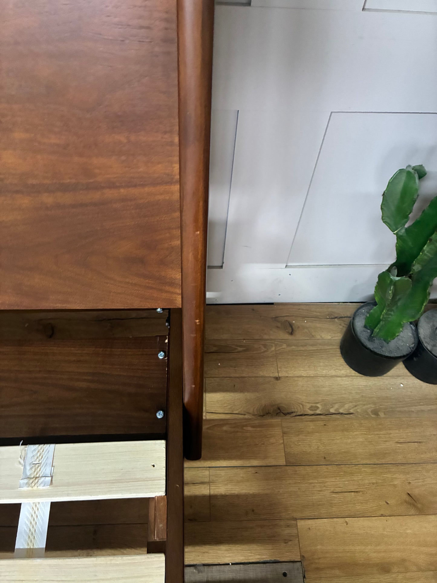 West Elm Mid Century modern Wright Super King size Bed Frame Solid Wood