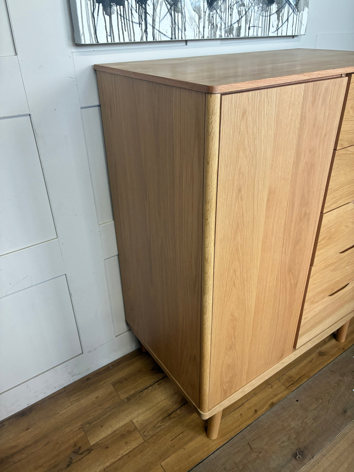John Lewis Bow 5 Drawer Low Wardrobe, Natural Rrp £699 R43