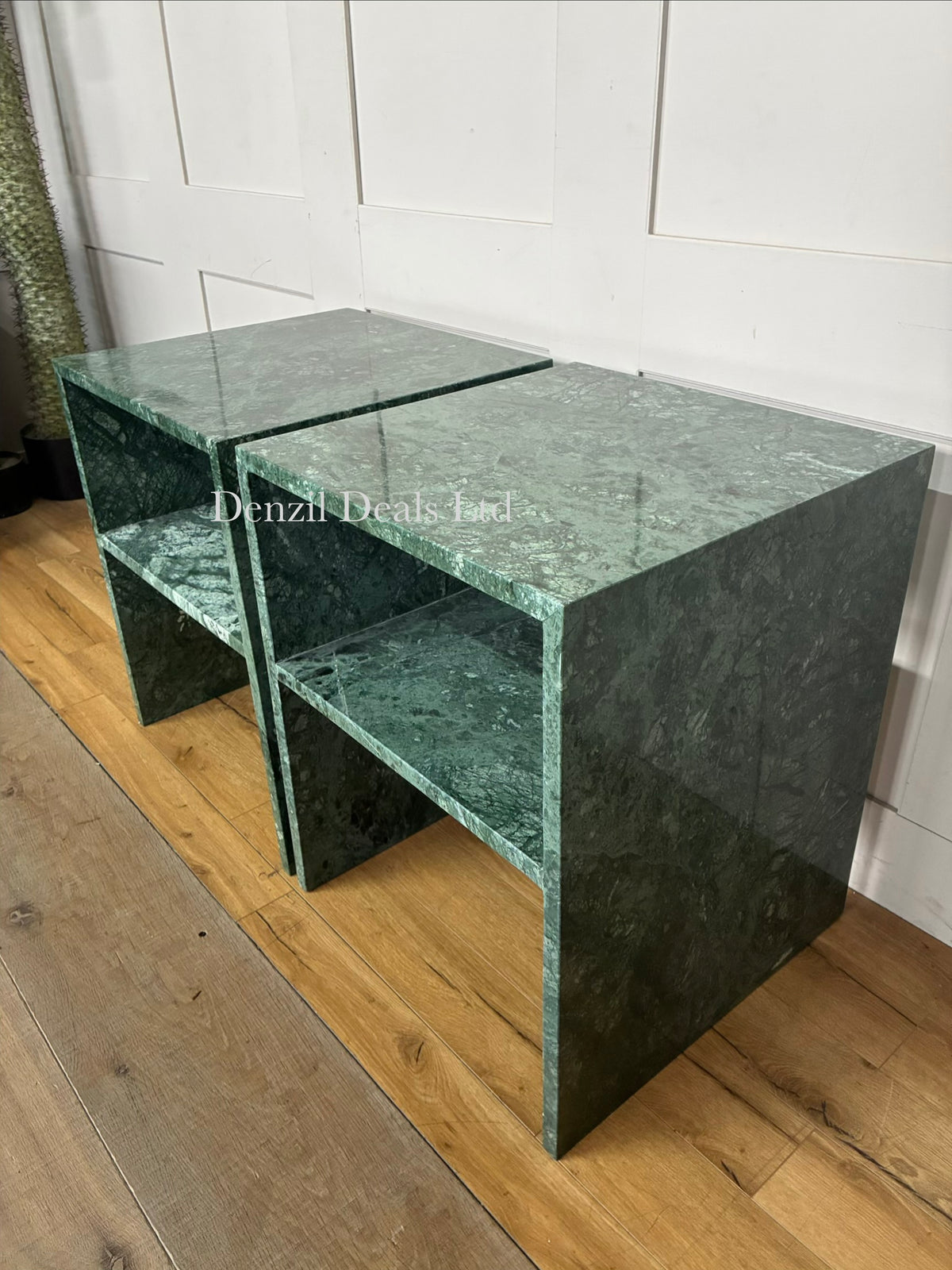 Anthropologie Gia Marble Open Side Table X2 RRP £596 R14