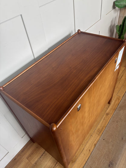 John Lewis Scandi 3 Drawer Wood Chest, Walnut Finish Rrp £499