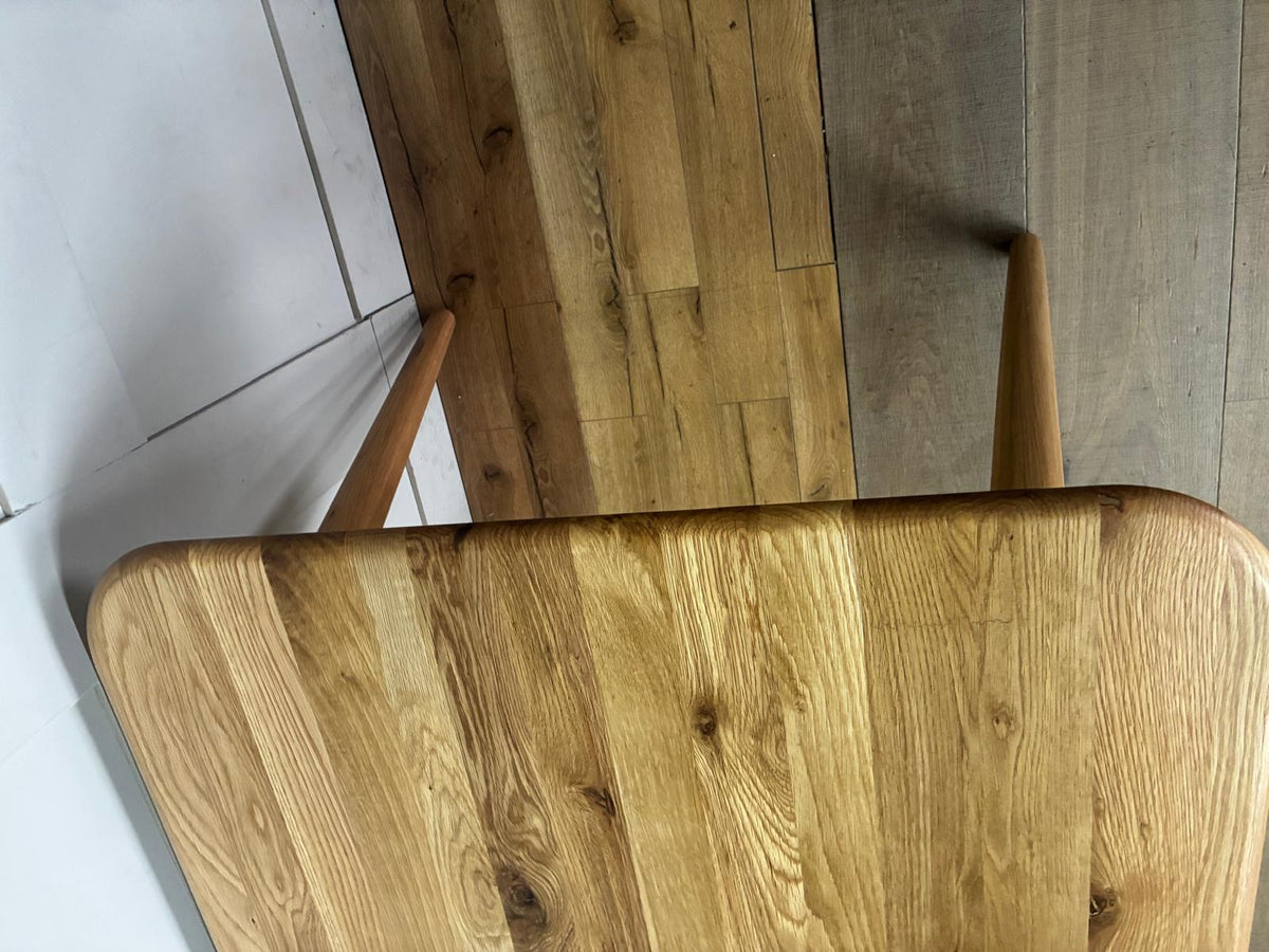John Lewis Greenwood Dining Table, Solid Oak/Bianco Oil