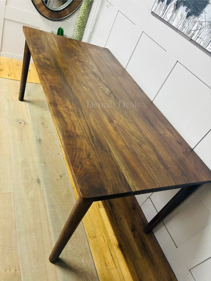 Nkuku Anbu Acacia Dining Table - Washed Walnut Small Rrp £948 R34