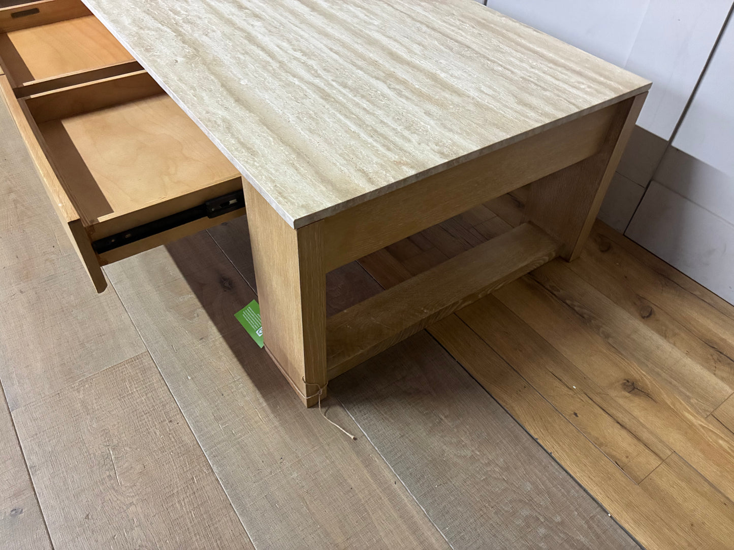 Pottery Barn Travertine Coffee Table, Fog Rrp £999 R2