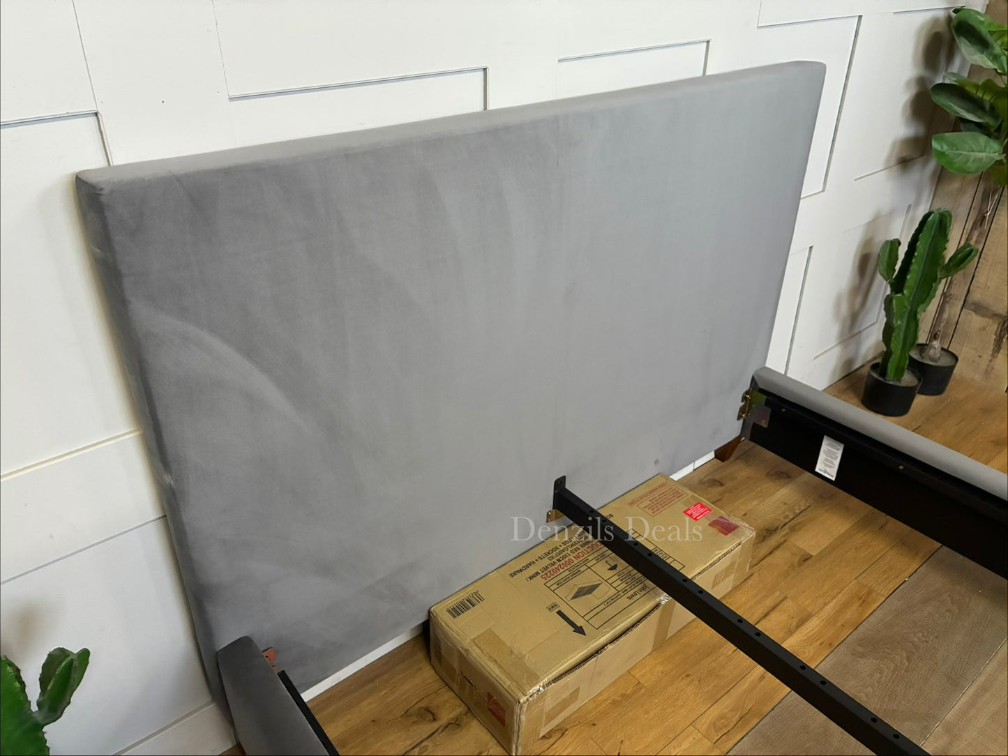 John Lewis Emily Upholstered Bed Frame, Double, Deep Velvet Steel  RRP £499