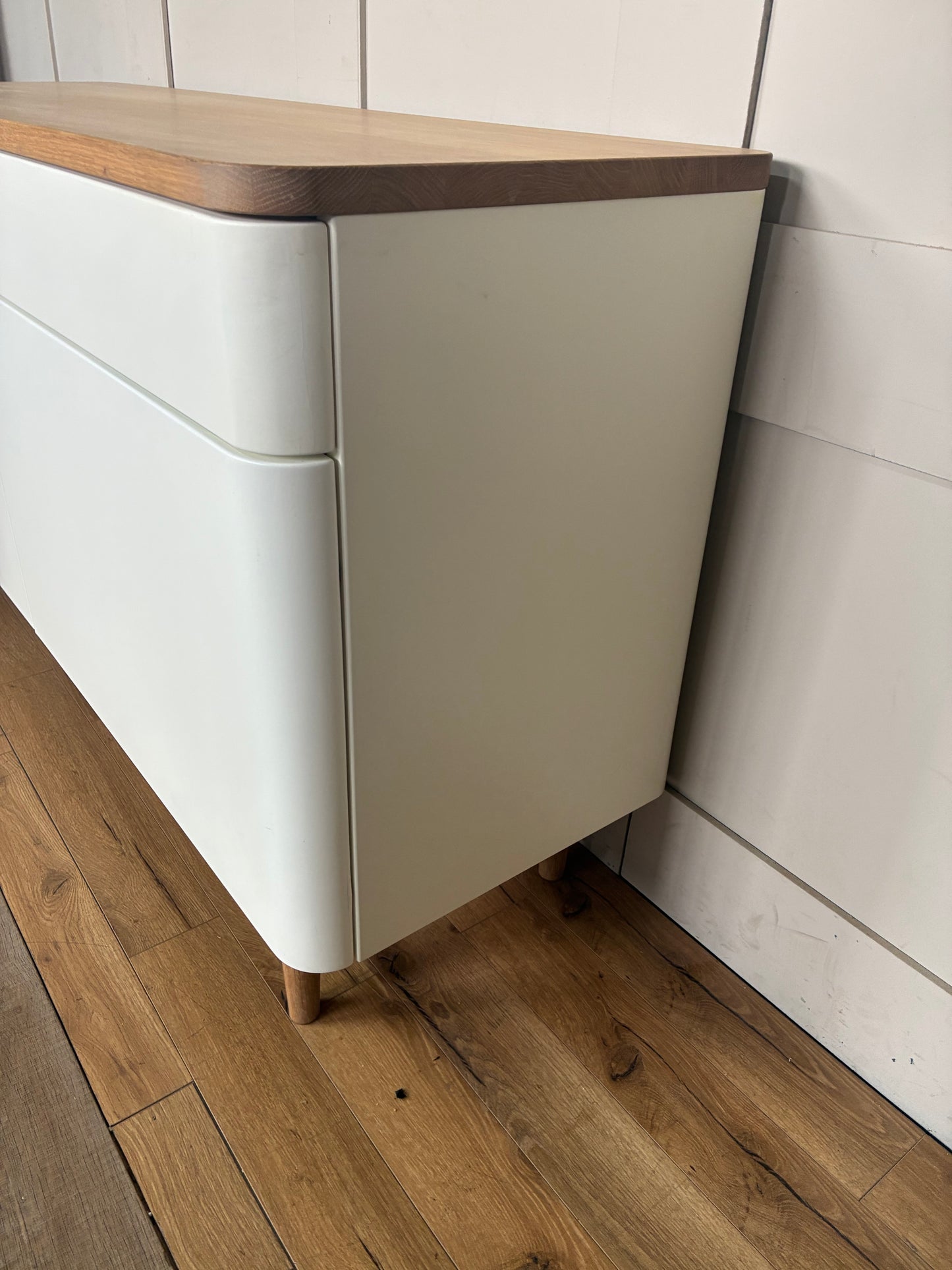 Ebbe Gehl for John Lewis Mira Wide Sideboard, White/Oak R6 RRP £750