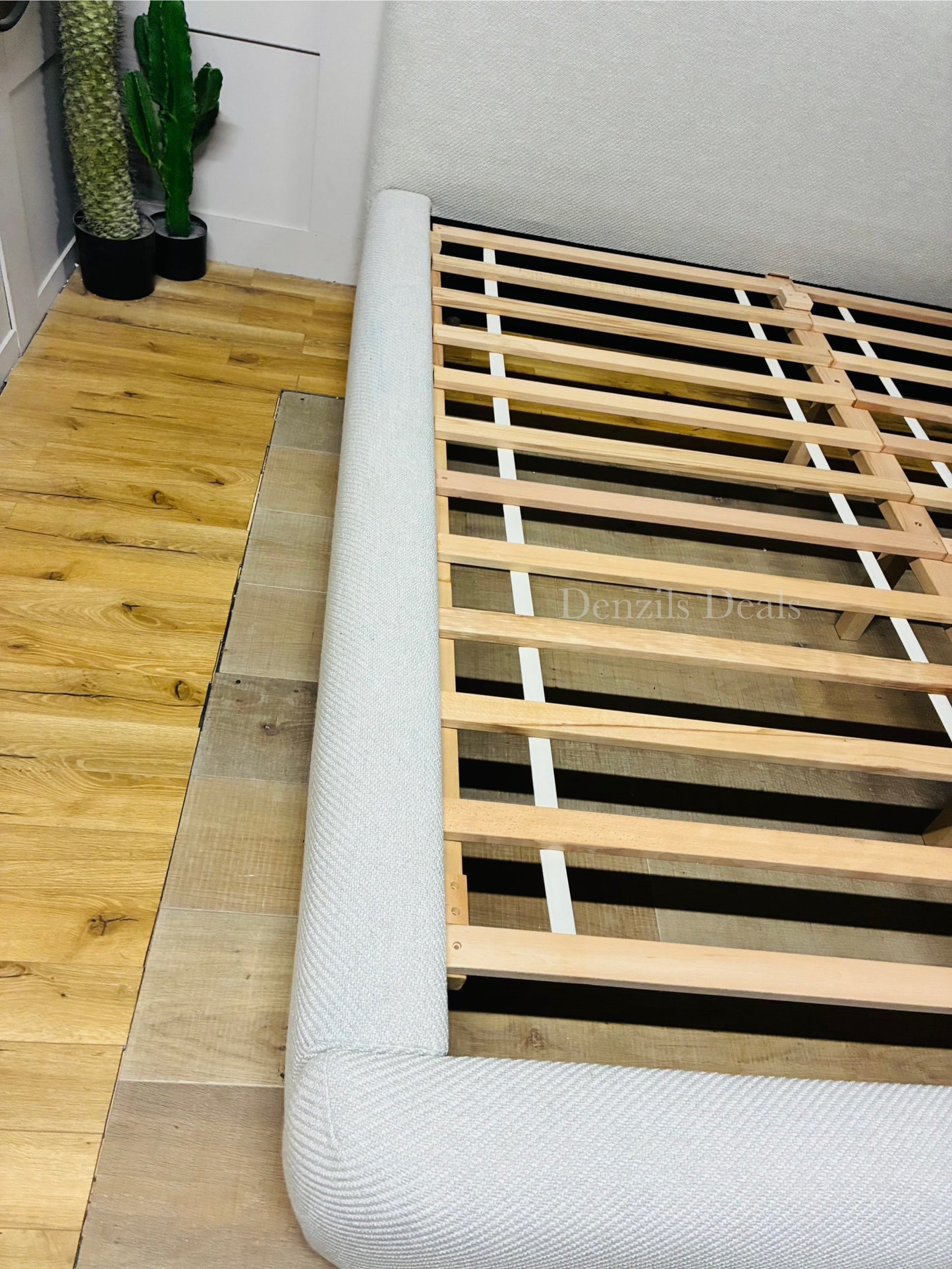 West Elm Laurent Upholstered Bed Frame, Super King Size, Natural Rrp £1699