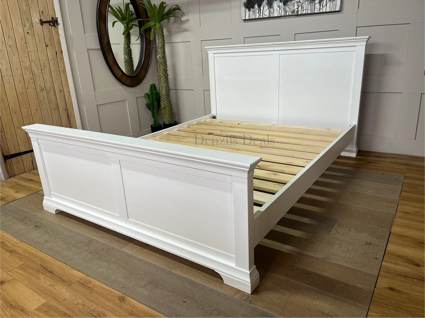 Cotswold CHANTILLY  Cool White 5ft Kingsize Bed