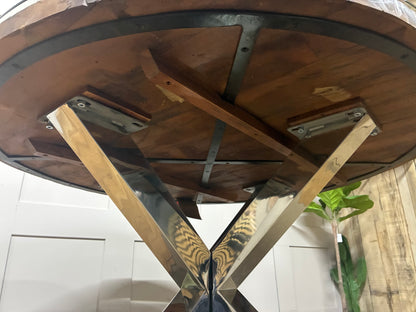 Solid Wood Round Dining Table - Furniture Village Chennai Range R62