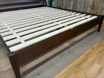 West Elm Mid Century modern Wright Super King size Bed Frame Solid Wood