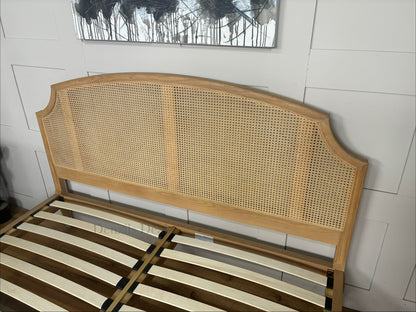John Lewis Louis Woven Rattan Bed Frame, Super King Size, Oak Rrp 1299