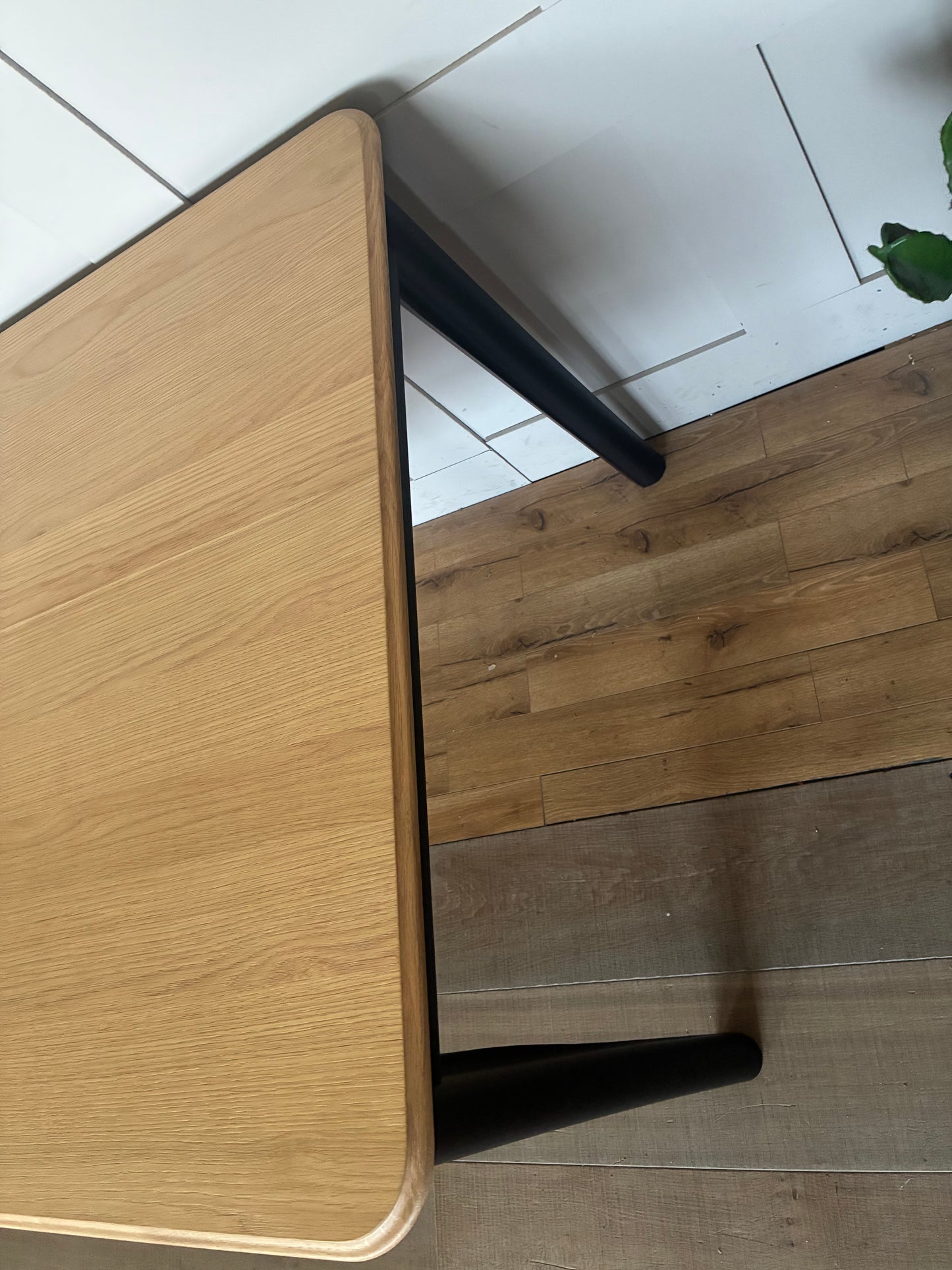 John Lewis Stanton Extending Dining Table, Oak/Black Rrp £799
