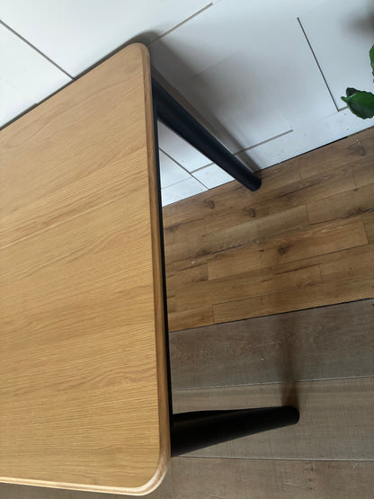 John Lewis Stanton Extending Dining Table, Oak/Black Rrp £799