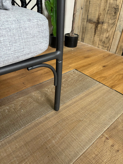 John Lewis Chevron Garden Outdoor 2 Seater Sofa Grey