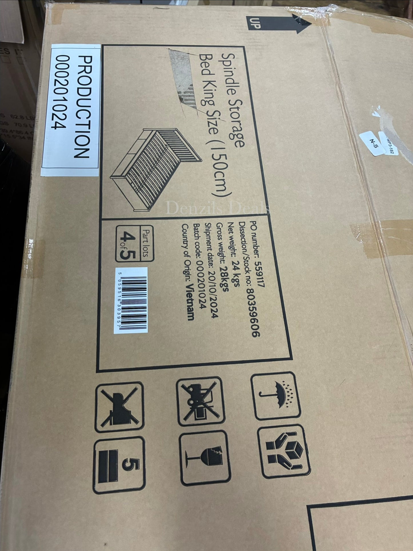 John Lewis Spindle Storage Bed Frame, king,  Rrp £1199 R32